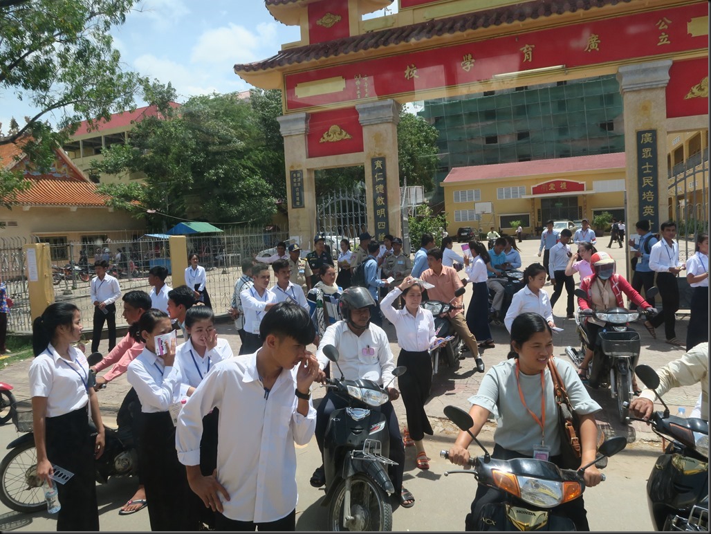 Journée d'examen à Kampot